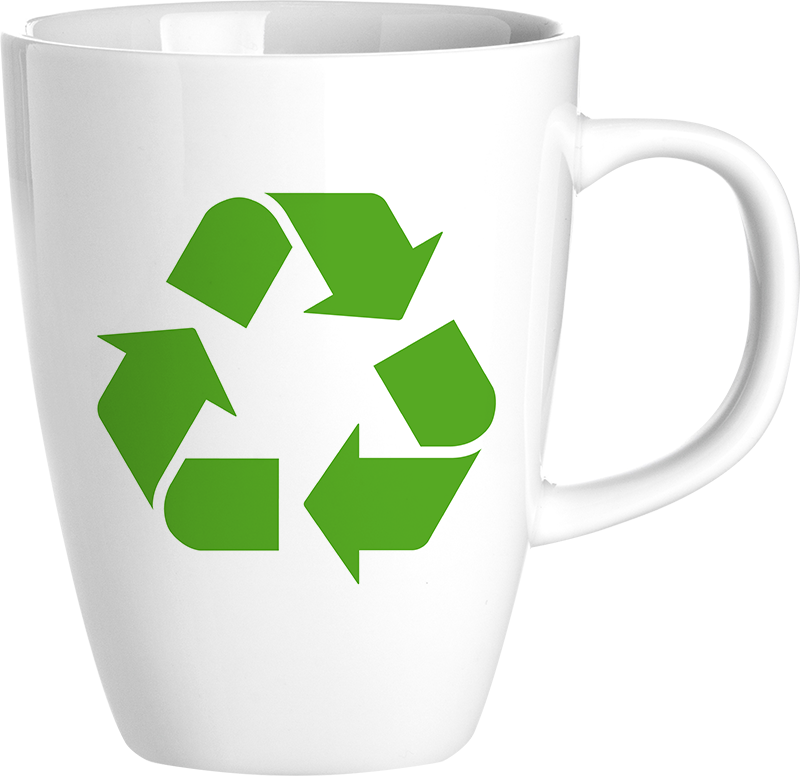 Reduce, reuse, recycle mug